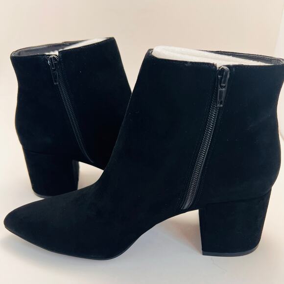 INC Black Omira Pointed Toe Block Heel Zip-Up Bootie, Women's Size 8.5 - Picture 4 of 9